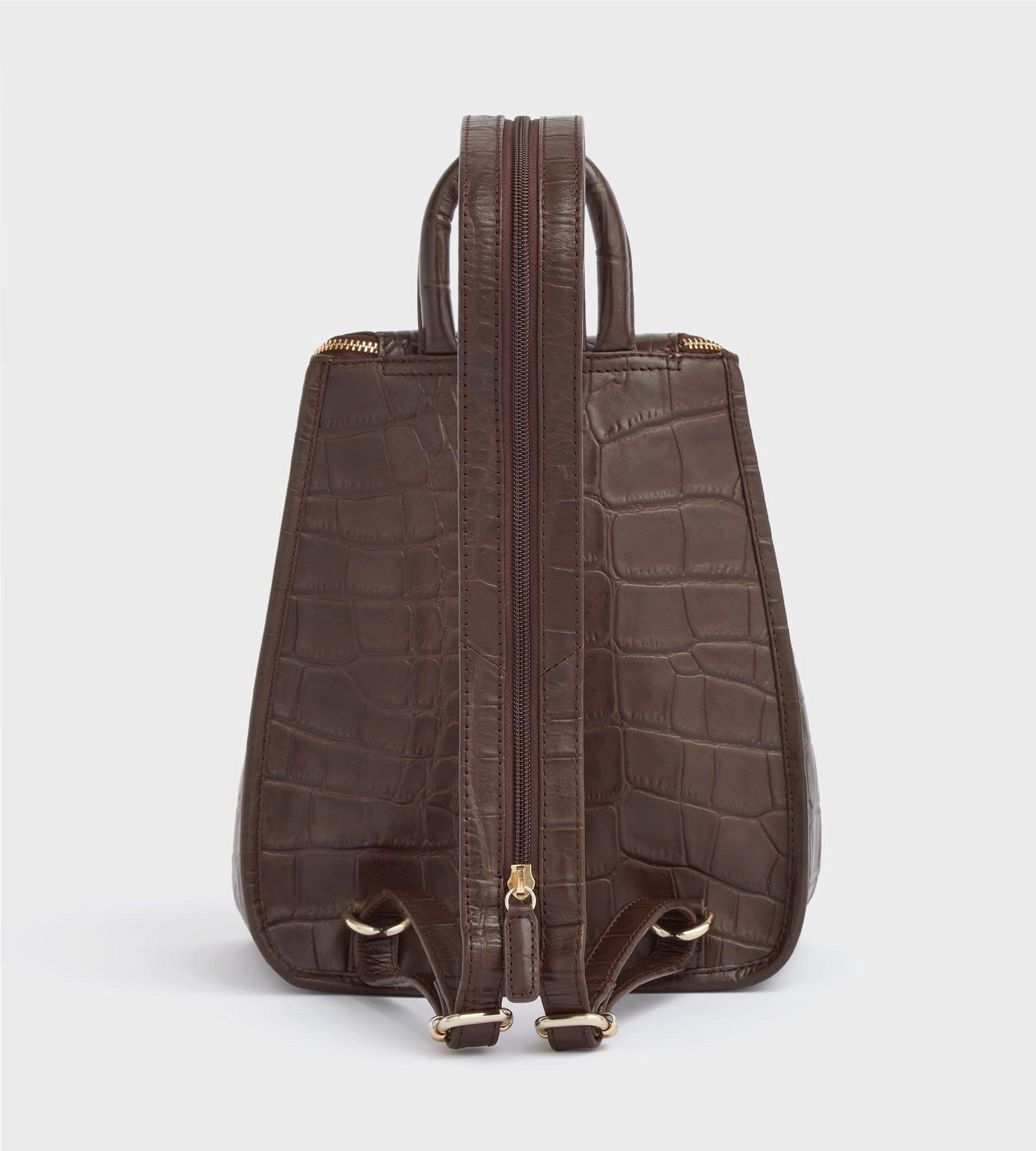 The Rhoda Leather Suede Backpack Bag